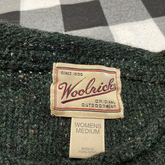 Woolrich Pure New WOOL Button Christmas Snowmen Sweater Tree Snowflakes Cardigan - Picture 13 of 13